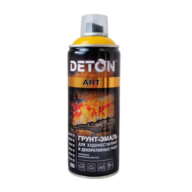 Deton DETON ART - Primer-enamel - Cadmium yellow - Aerosol, 520 ml DTN-A70680 – buy in Samara | carpaint.kz