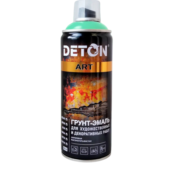 DETON ART - Праймер эмаль - Бирюза - Аэрозоль, 520 мл DTN-A70679 – Самарада сатып алу | Deton | carpaint.kz
