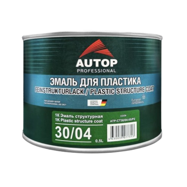 Autop AUTOP 30/04 - 1K Эмаль структурная для пластика мелкая - Серая - Банка, 500 гр ATP-CT30/04-05/P3 图片 – 萨马拉 | carpaint.kz