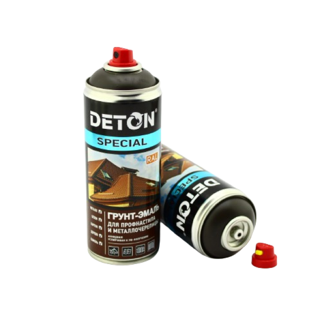 RR 32 DETON SPECIAL - Грунт-эмаль для металлочерепицы - Темно-коричневый - Аэрозоль, 520 мл DTN-A07298 – купить в Самаре | Deton | carpaint.kz