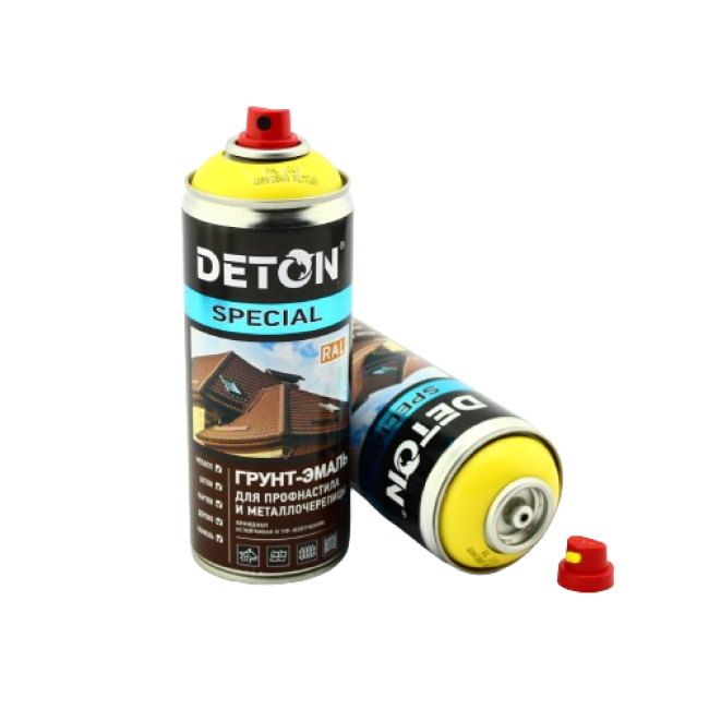 Deton RAL 1018 DETON SPECIAL - 金属瓷砖瓷漆底漆 - 锌黄 - 气雾剂，520 毫升 DTN-A07364 图片 – 萨马拉 | carpaint.kz
