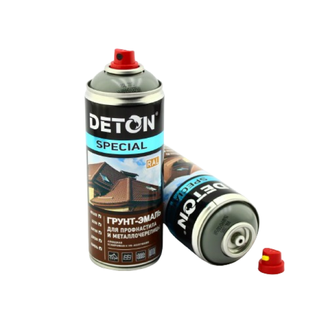 Deton RAL 7005 DETON SPECIAL - 金属瓷砖瓷釉底漆 - 鼠灰色 - 气雾剂，520 毫升 DTN-A07358 图片 – 萨马拉 | carpaint.kz