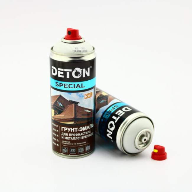 Deton Special RAL 7035 DETON SPECIAL - Primer-enamel for metal tiles - Light gray - Aerosol, 520 ml DTN-A07359 – buy in Samara | carpaint.kz
