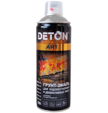 Грунт-эмаль для художественных и декоративных работ DETON ART черный, матовый, аэрозоль 520 мл