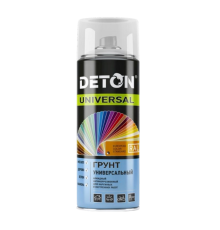 Грунт алкидный DETON UNIVERSAL - Светло-серый, атмосферостойкая, аэрозоль, 520 мл