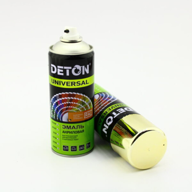 Deton Universal U9020 Aerosol paint Deton Universal color Gold, glossy, acrylic, 520 ml Deton  – buy in Samara | carpaint.kz