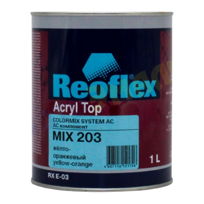 Reoflex 203 MIX 丙烯酸搪瓷 4+1，黄橙色，1l RX E-03-203-1000 图片 – 萨马拉 | carpaint.kz