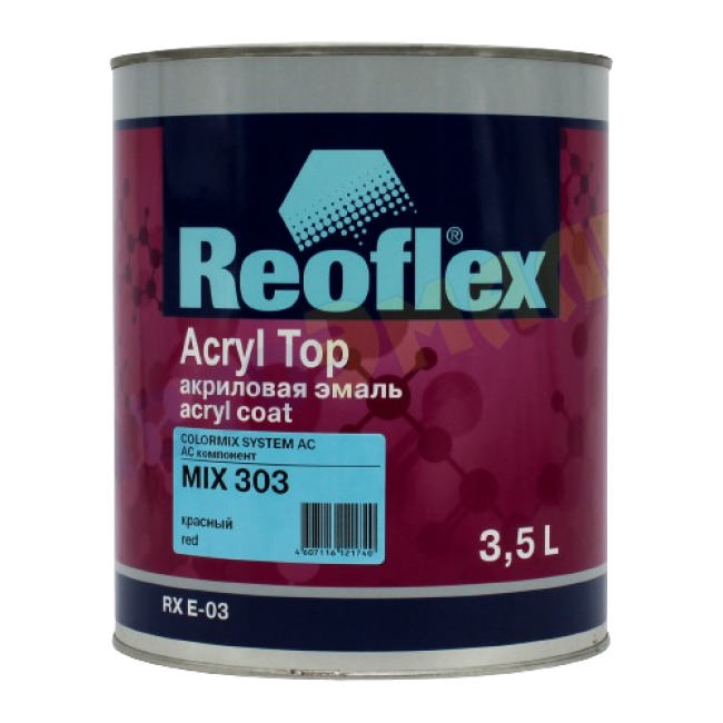 303 MIX Акрил эмаль 4+1, Қызыл, 3,5л RX E-03-303-3500 – Самарада сатып алу | Reoflex | carpaint.kz