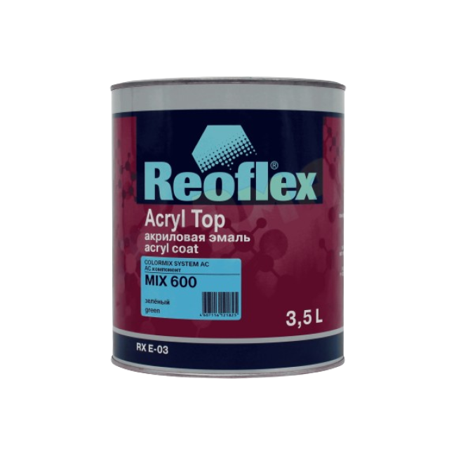 Reoflex 600 MIX 丙烯酸搪瓷 4+1，绿色，3.5l RX E-03-600-3500 图片 – 萨马拉 | carpaint.kz
