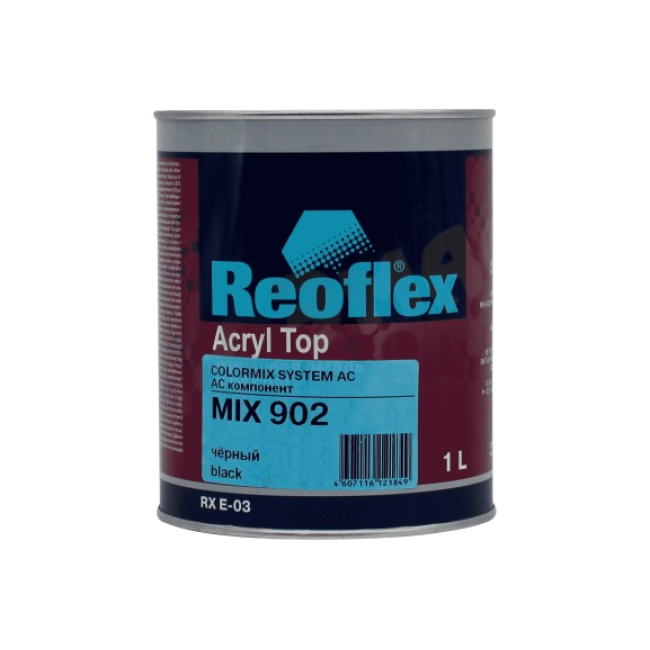 Reoflex 902 MIX 丙烯酸珐琅 4+1，黑色，1l RX E-03-902-1000 图片 – 萨马拉 | carpaint.kz
