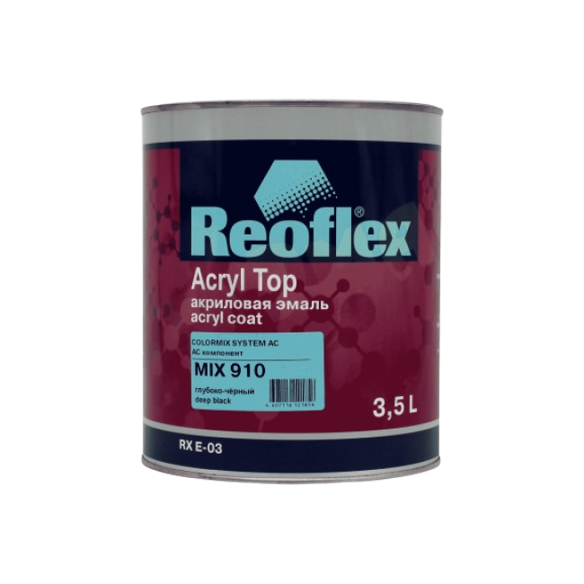 Reoflex 910 MIX 丙烯酸珐琅 4+1，深黑色，3.5l RX E-03-910-3500 图片 – 萨马拉 | carpaint.kz