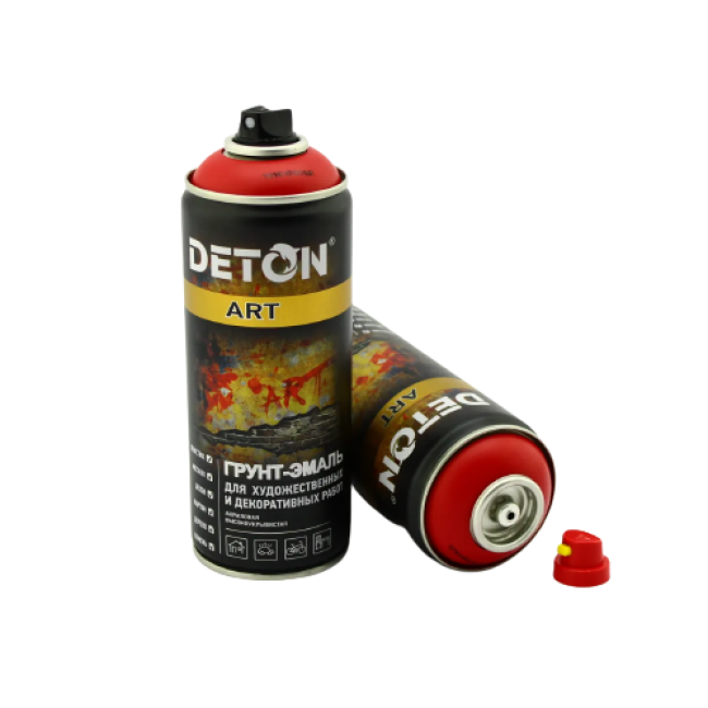 Deton 用于艺术和装饰作品的底漆珐琅 DETON ART，马德里红，气雾剂 520 毫升 DTN-A07695 图片 – 萨马拉 | carpaint.kz