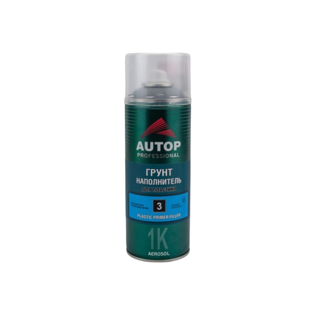 Autop AUTOP №3 - Primer filler for plastic - Gray - Aerosol, 520 ml ATP-A07582 – buy in Samara | carpaint.kz