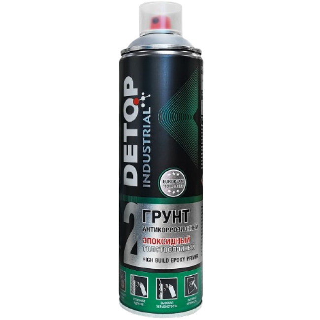 Detop Anti-corrosion epoxy thick-layer primer DETOP No. 2, gray, aerosol 650 ml DTI-A07677 – buy in Samara | carpaint.kz
