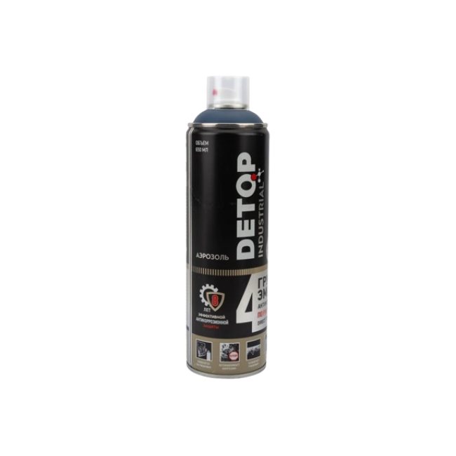 Detop RAL 5000 DETOP №4 - Primer-enamel on rust 3 in 1 - Blue - Aerosol DTI-A07720 – buy in Samara | carpaint.kz