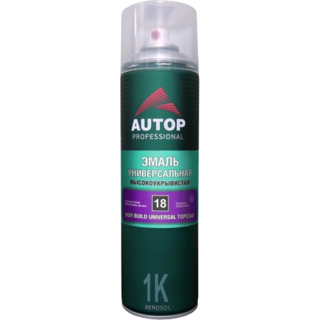 AUTOP №18 - Эмаль акриловая - Черная глянцевая - Аэрозоль, 650 мл АТР-А07348 – купить в Самаре | Autop | carpaint.kz