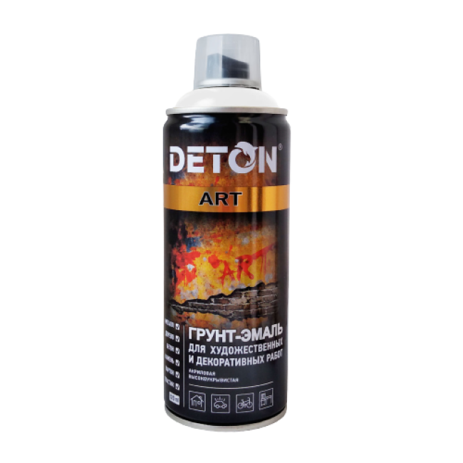 DETON ART - Грунт-эмаль - Белая матовая - Аэрозоль, 520 мл DTN-A70670 – купить в Самаре | Deton | carpaint.kz