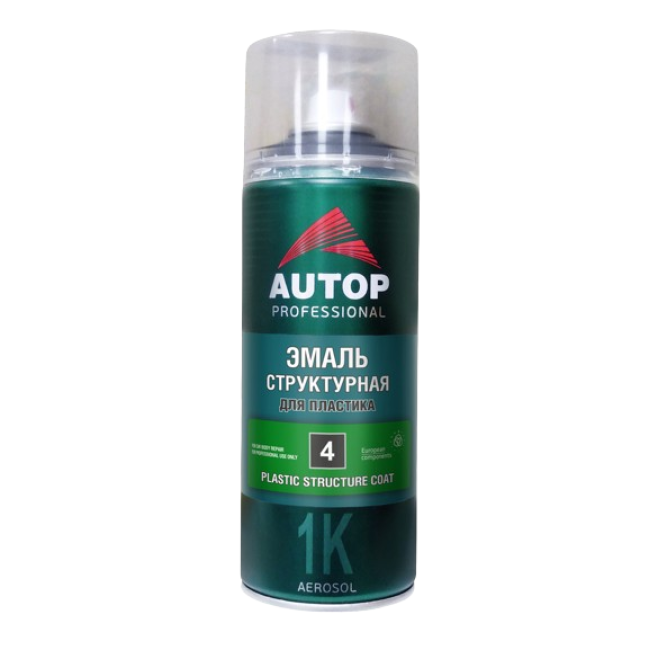 Autop AUTOP №4 - Structural enamel for plastic - Fine gray - Aerosol, 520 ml АТР-А07797 – buy in Samara | carpaint.kz