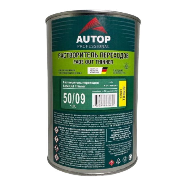AUTOP 50/09 - Растворитель переходов - Банка, 1л ATP-TR50/09-1 – купить в Самаре | Autop | carpaint.kz